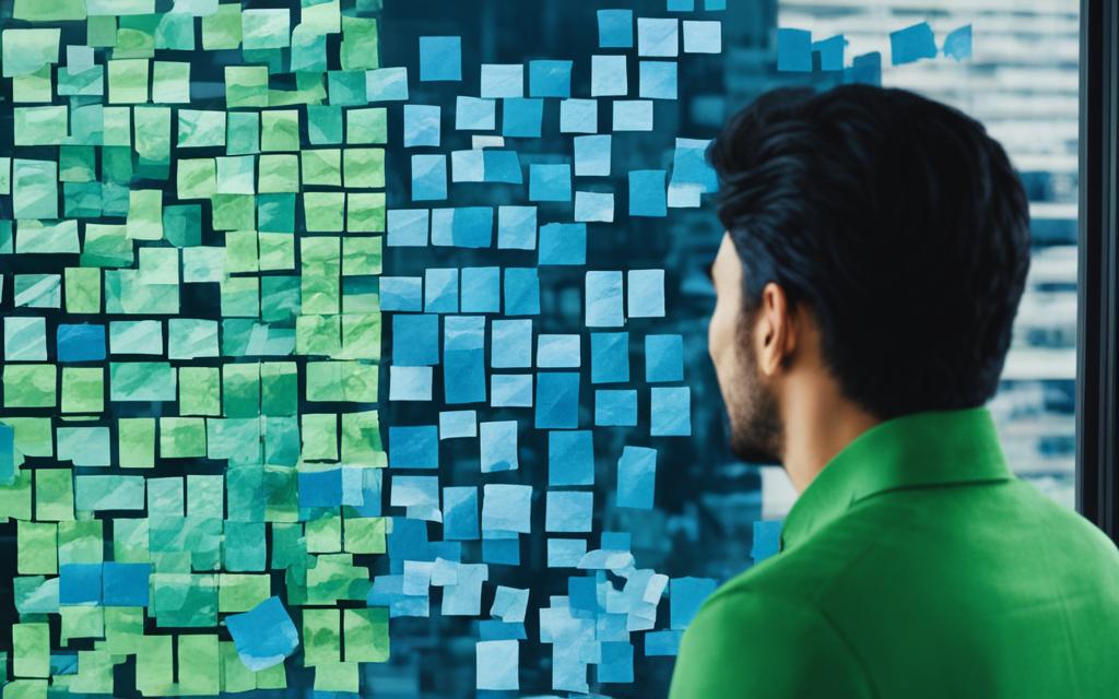 Hombre trabajando, asilado del ruido y usando sus ventanas herméticas como mural