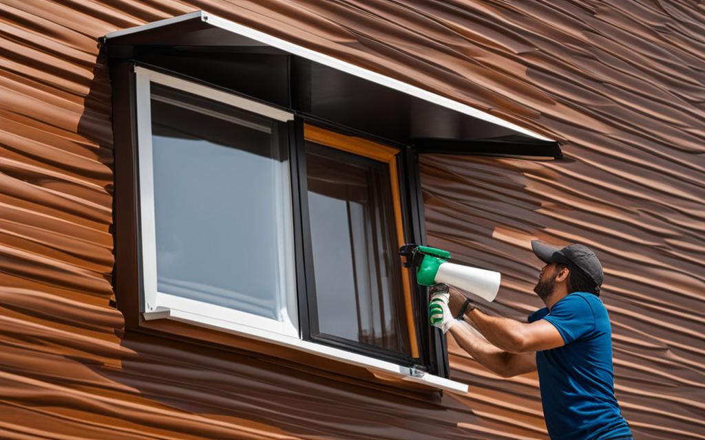 Instalador realizando trabajo en Ventanas termopanel