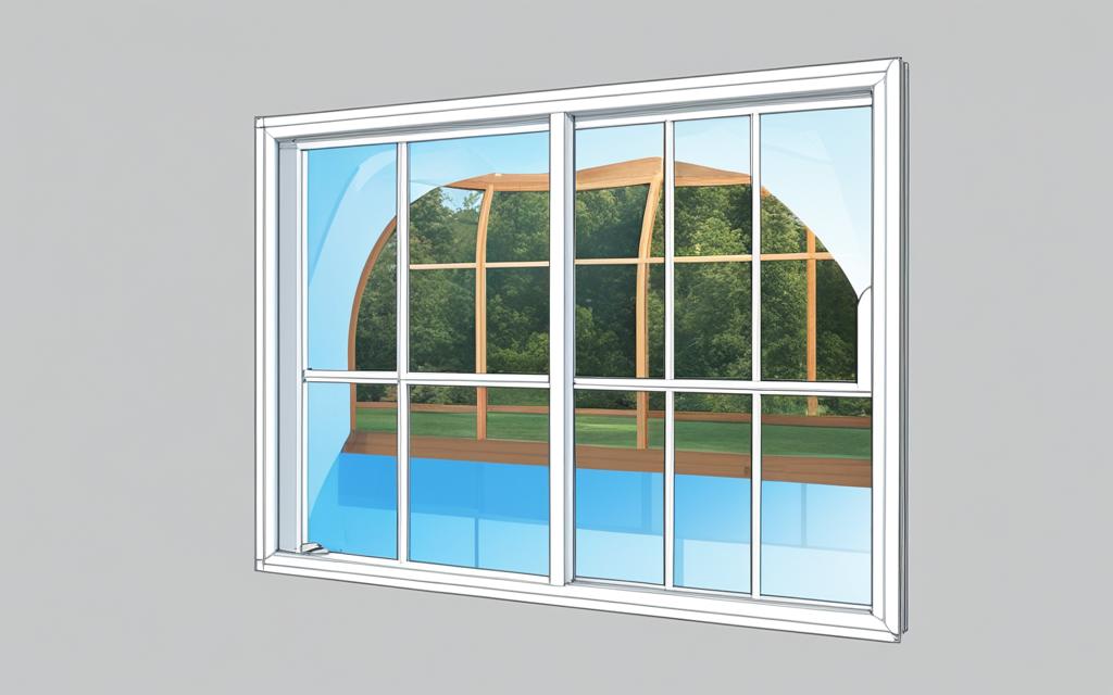 Ilustración de ventanas con tecnología Termopanel
